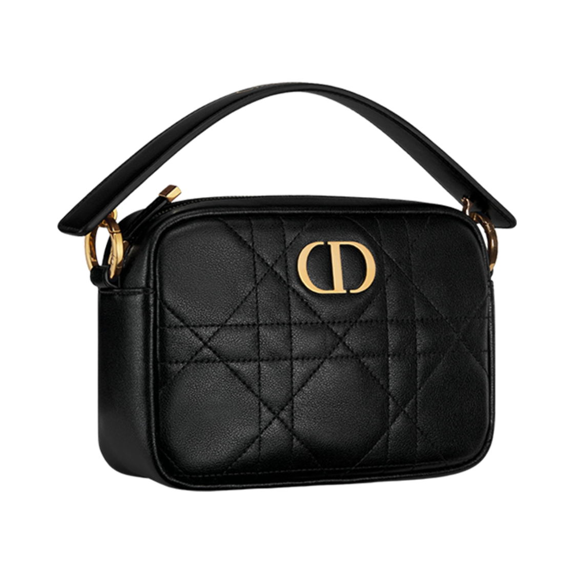 디올 스몰 디올 카로 탑 핸들 카메라백 블랙(Dior Small Dior Caro Top Handle Camera Bag Black) - 2