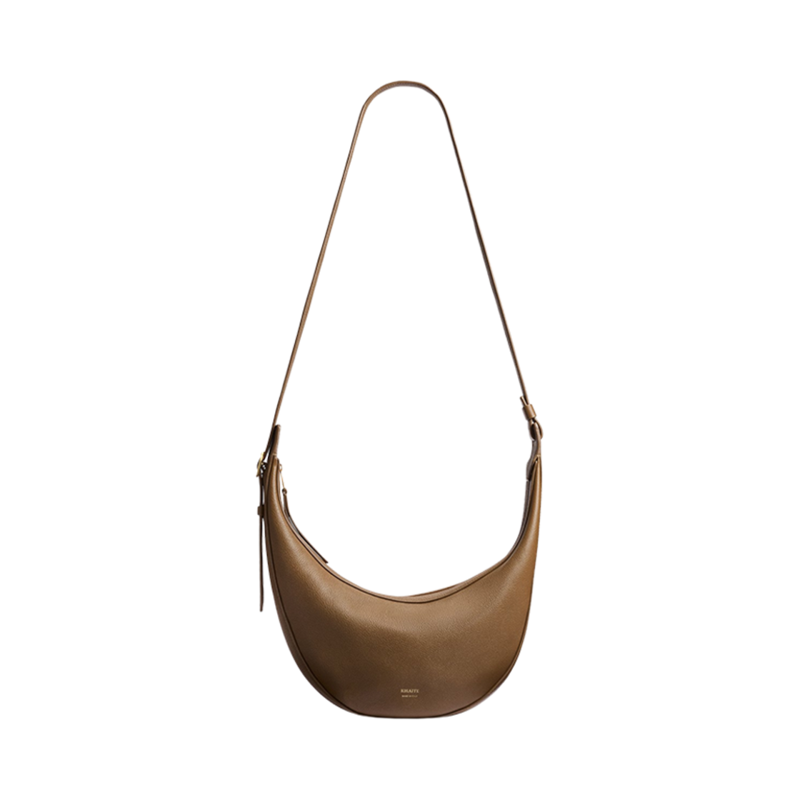 H6016-914-429 Khaite Small Augustina Pebbled Leather Crossbody Bag Dark Olive