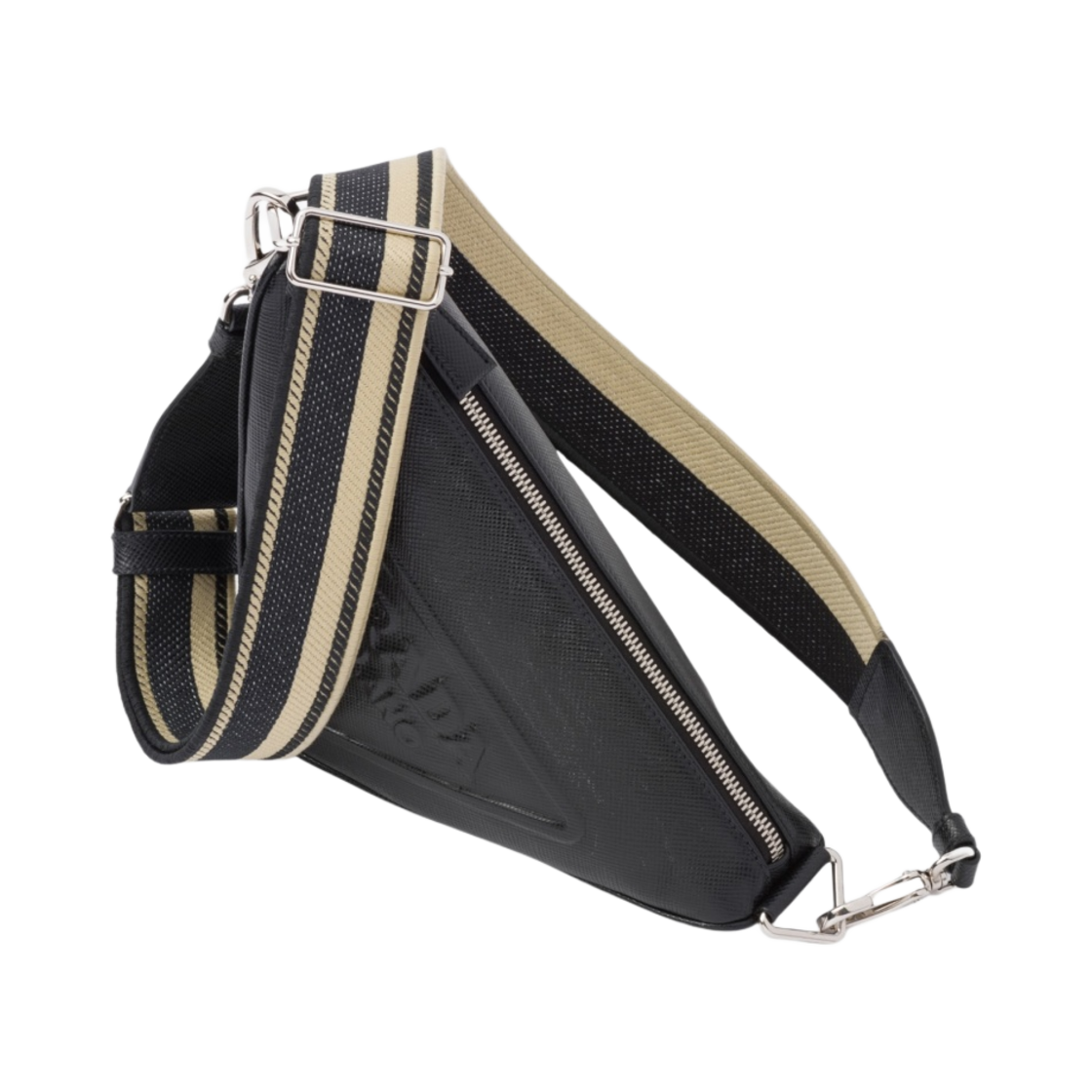 프라다 사피아노 트라이앵글 백 블랙(Prada Saffiano Triangle Bag Black) - 2