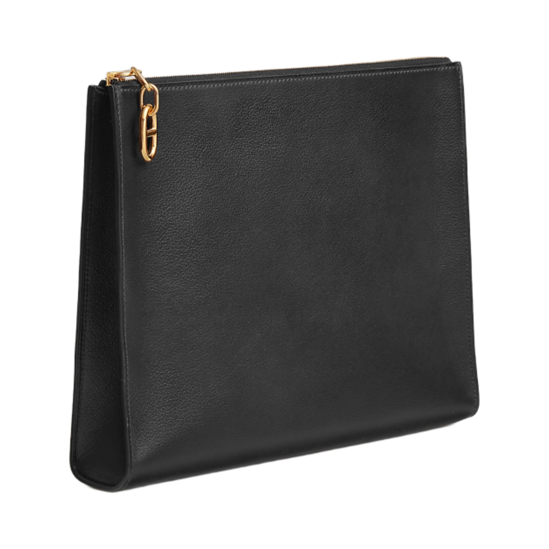 에르메스 지펭고 샹달 GM 파우치 에버그레인 & 옐로우 골드 누아(Hermes Zipengo Chaine d'Ancre GM Pouch Evergrain & Yellow Gold Noir) - 3