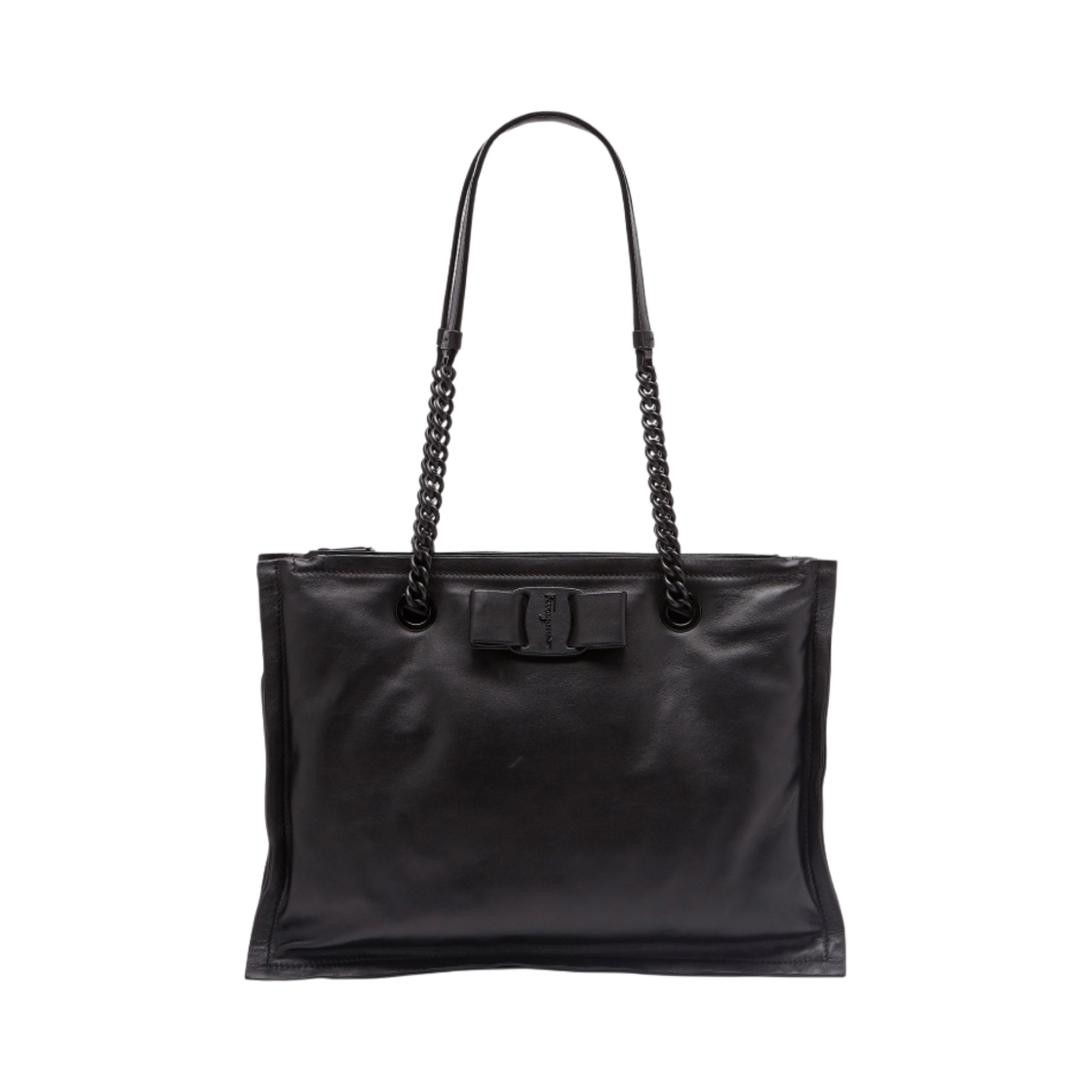 페라가모 스몰 비바 보우 토트백 블랙(Ferragamo Small Viva Bow Tote Bag Black) - 1
