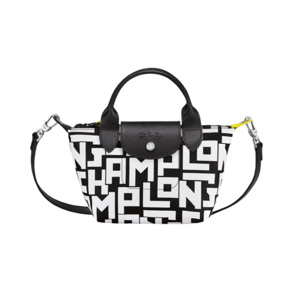 롱샴 르 플리아쥬 LGP 핸드백 XS 블랙 화이트(Longchamp Le Pliage LGP Handbag XS Black White) - 1