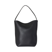 The Row Large N/S Park Tote in Leather Black