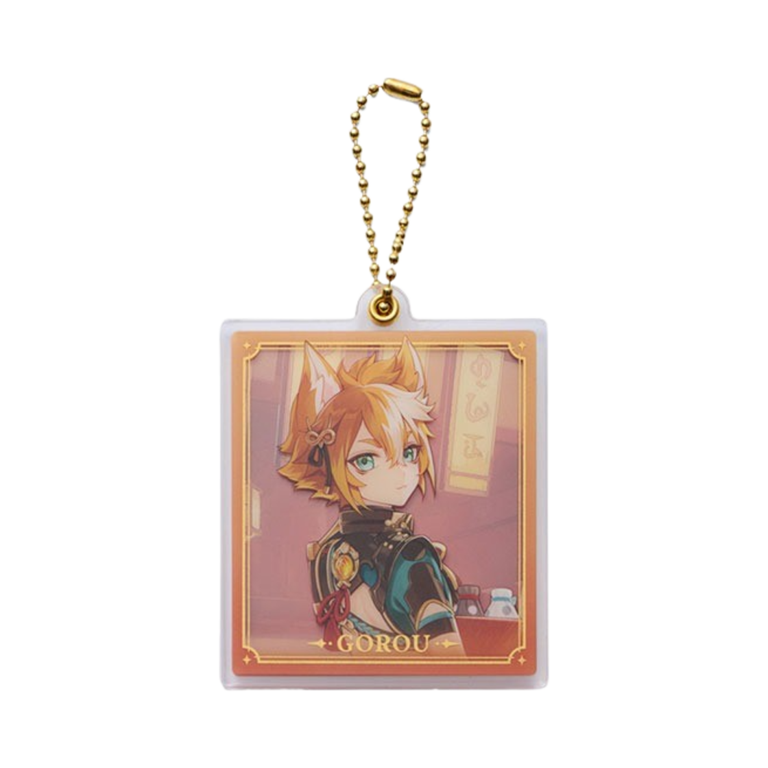 원신 사각 더블 아크릴 키링 고로