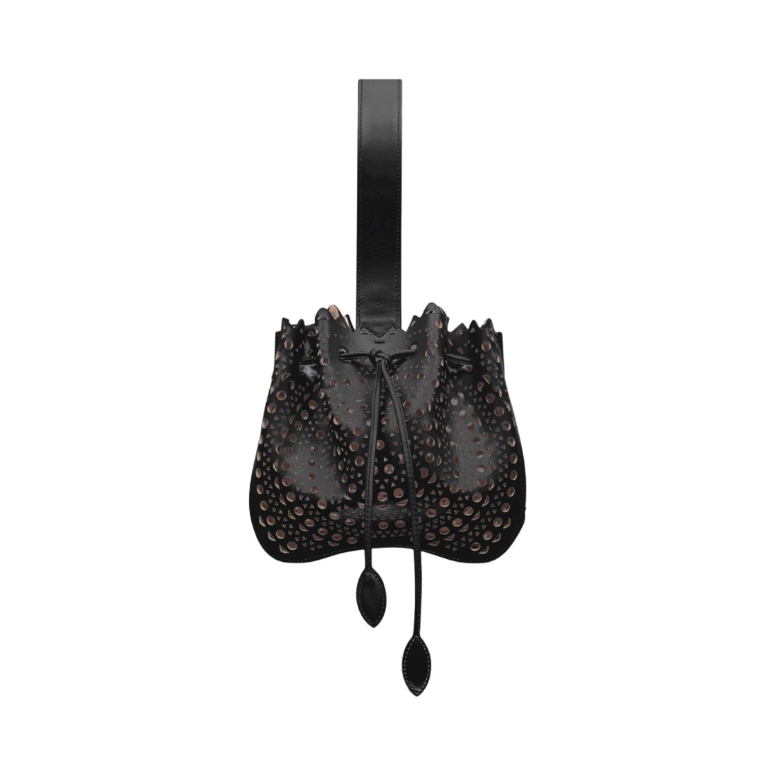 알라이아 뉴 비엔 럭스 카프스킨 로즈 마리 백 블랙