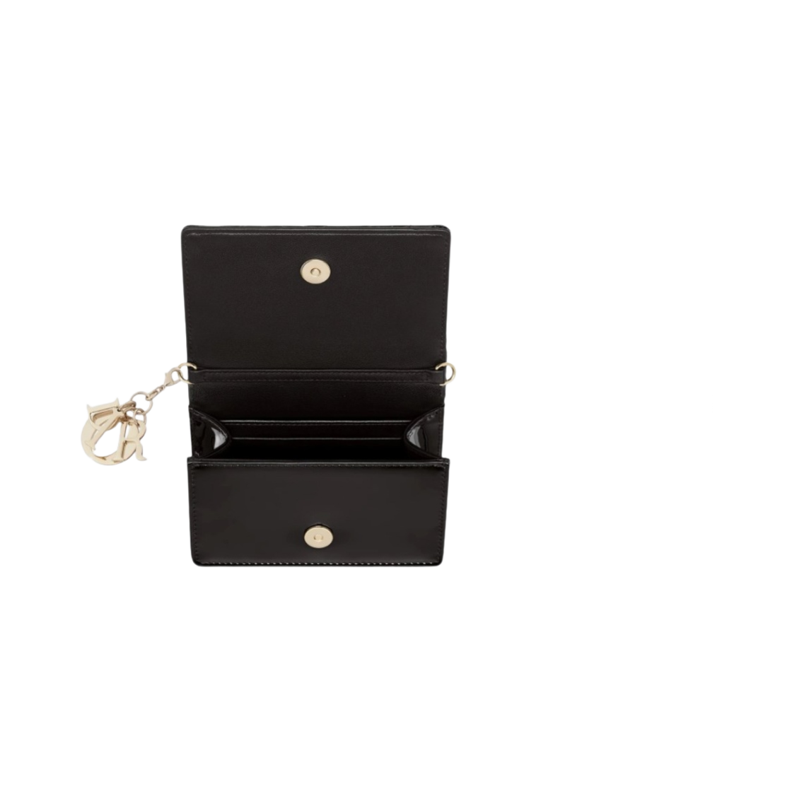 디올 레이디 나노 파우치 페이턴트 까나쥬 카프스킨 블랙(Dior Lady Nano Pouch Patent Cannage Calfskin Black) - 3