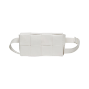 Bottega Veneta Mini Leather Belt Cassette White