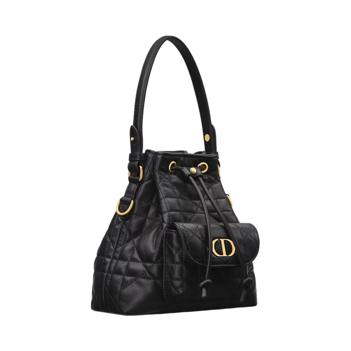 디올 카로 미니 버킷백 블랙(Dior Caro Mini Bucket Bag Black) - 2