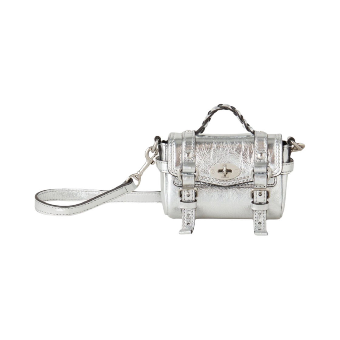 멀버리 메탈릭 레더 마이크로 알렉사 크링클 실버(Mulberry Metallic Leather Micro Alexa Crinkled Silver) - 1