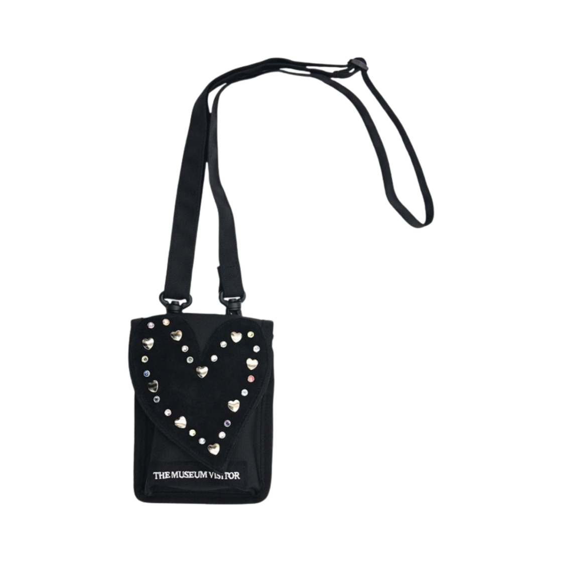 더뮤지엄비지터 하트 젬 미니백 블랙(The Museum Visitor Heart Gem Mini Bag Black)