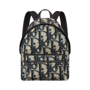 Dior Maxi Oblique Jacquard Rider Backpack Beige Black