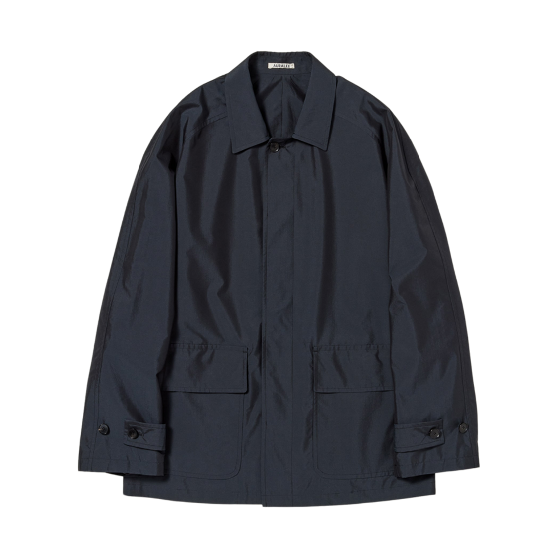 오라리 핀스 폴리에스테르 웨더 샴브레이 블루종 블랙 샴브레이(Auralee Finx Polyester Weather Chambray Blouson Black Chambray) - 1
