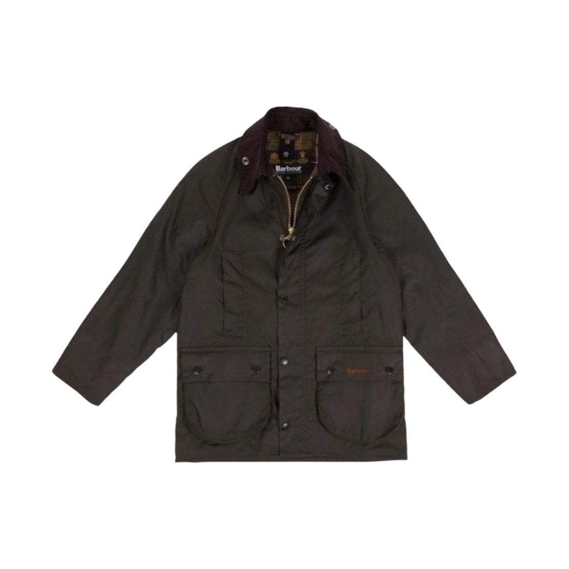 (키즈) 바버 뷰포트 왁스 자켓 올리브((Kids) Barbour Beaufort Wax Jacket Olive) - 1