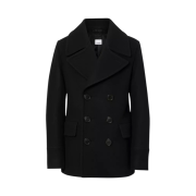 Burberry Wool Blend Pea Coat Black