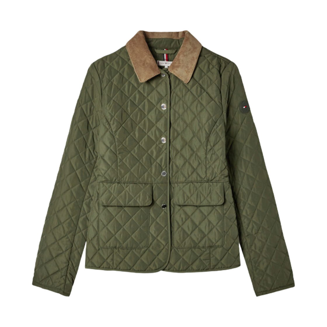 T22E7PJC050WT2RBN (W) Tommy Jeans Slim Quilting Jacket Army Green