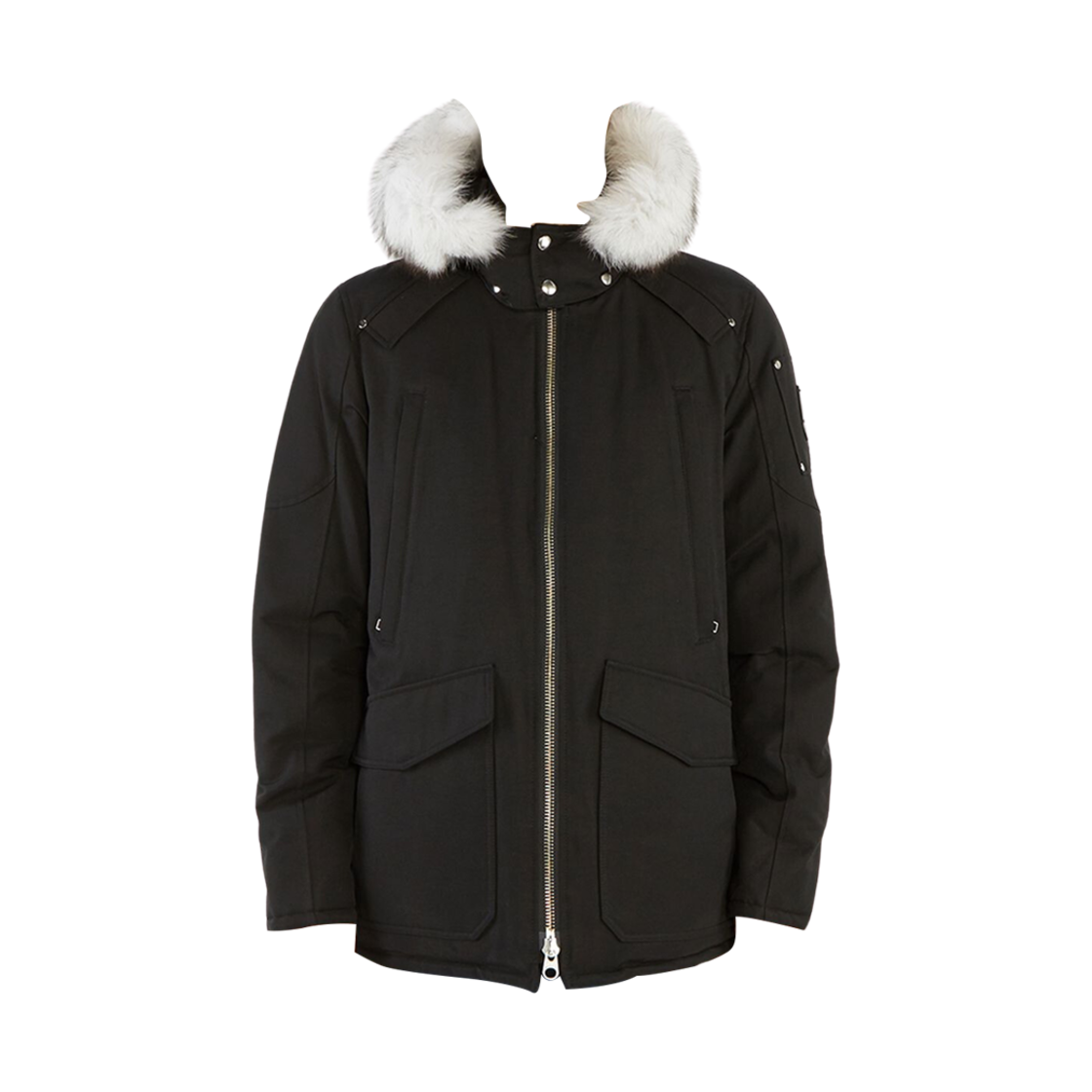 MK8507MJ290 Moose knuckles Pierson Natural Fur Bomber Black