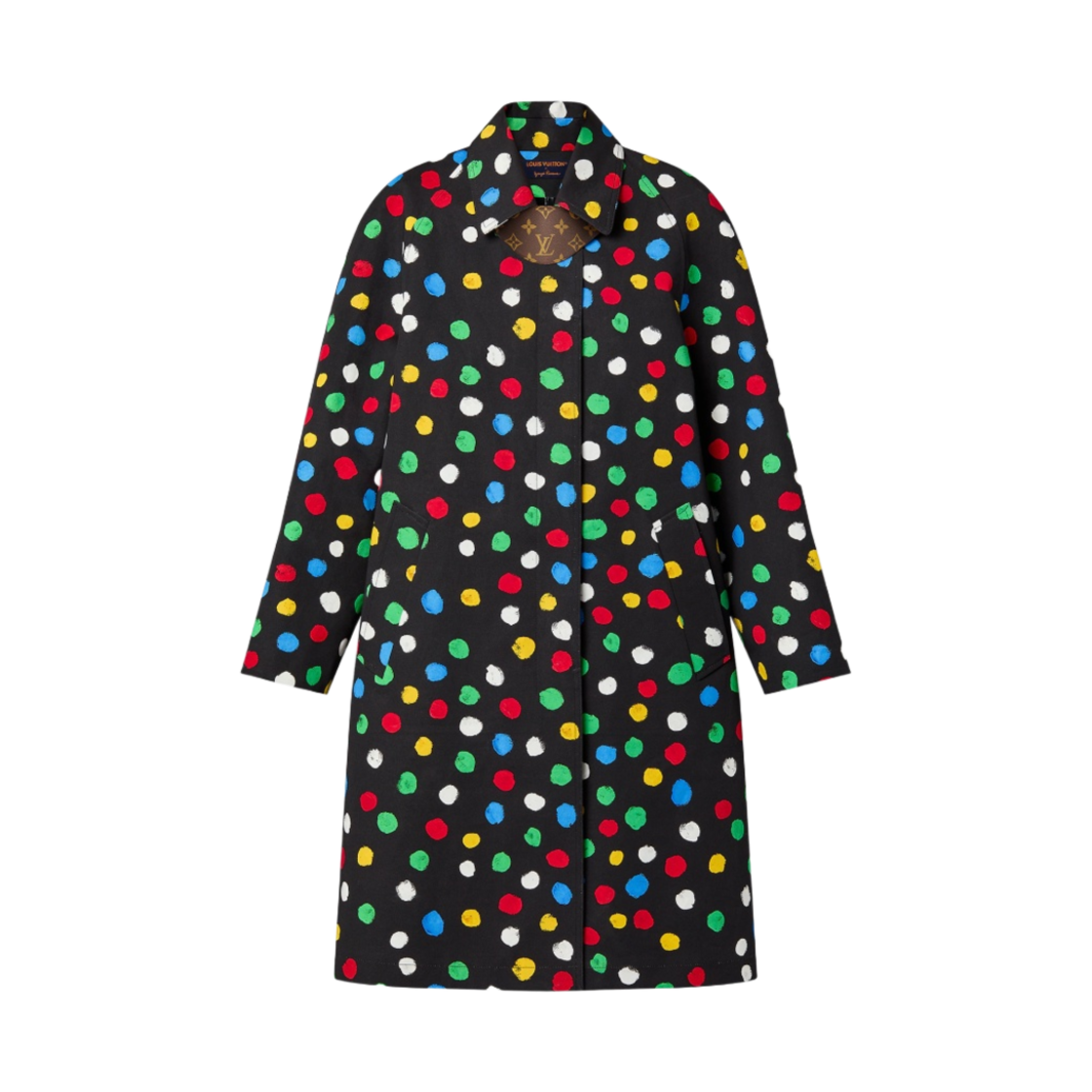 (W) 루이비통 x 야요이 쿠사마 페인티드 닷 트렌치 코트 블랙((W) Louis Vuitton x YK Painted Dots Trench Coat Black) - 1