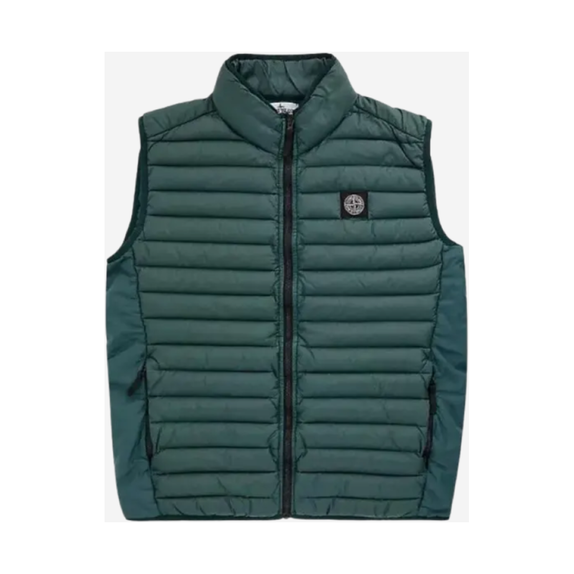 (키즈) 스톤 아일랜드 G0224 룸 우븐 체임버스 R-나일론 다운-TC 베스트 보틀 그린 - 23FW((Kids) Stone Island G0224 Loom Woven Chambers R-Nylon Down-TC Vest Bottle Green - 23FW) - 1