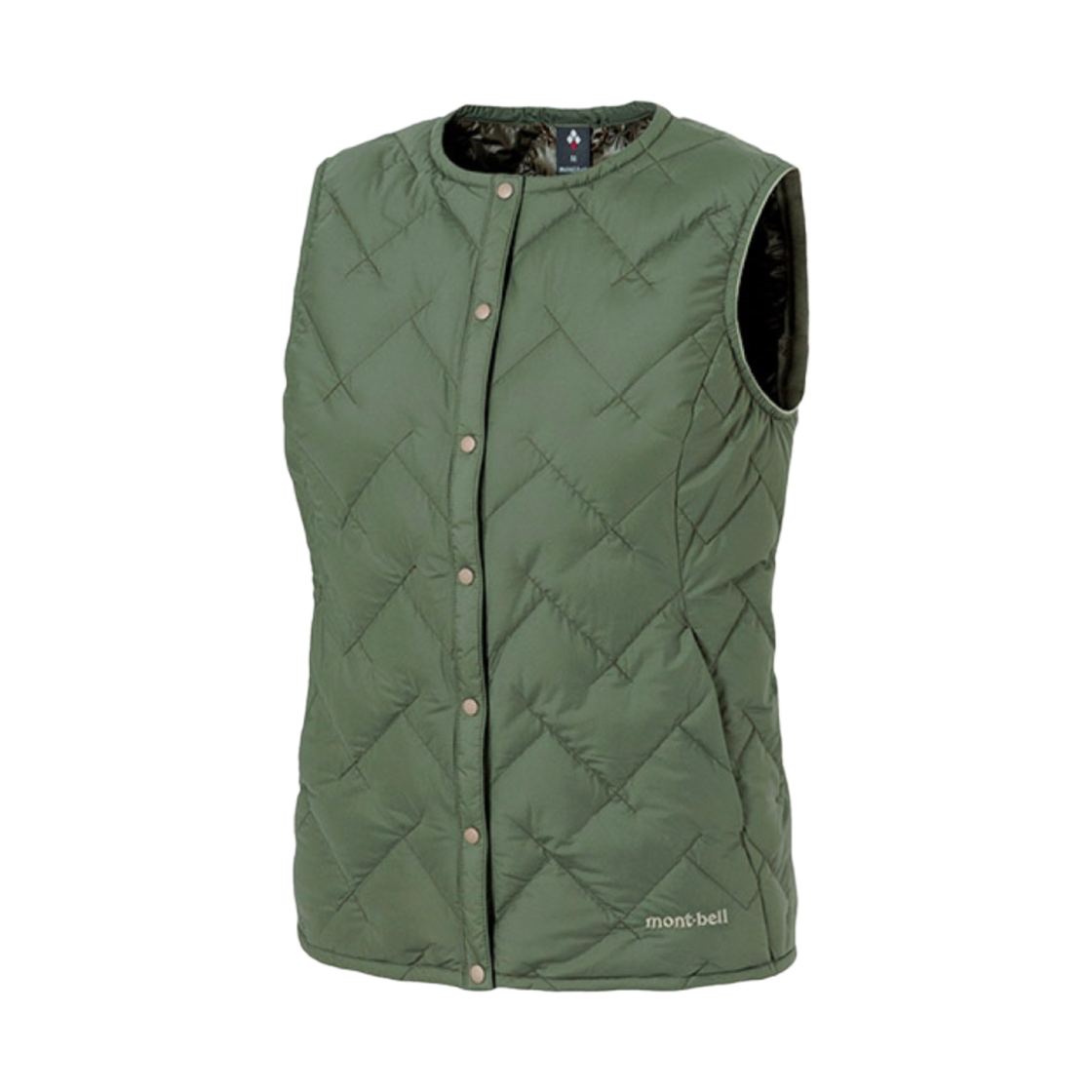 1101671 (W) Montbell Superior Down Round Neck Vest Khaki