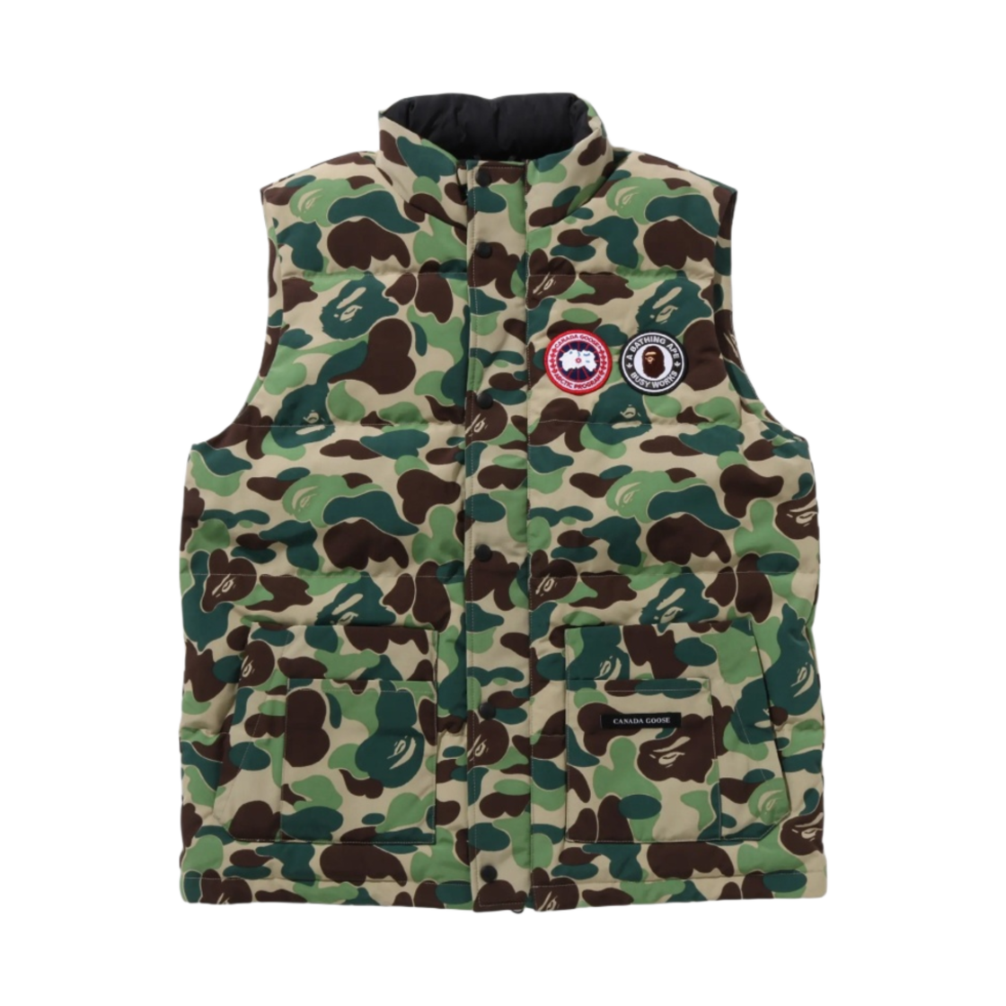 2054MBE Canada Goose x BAPE Freestyle Vest Green