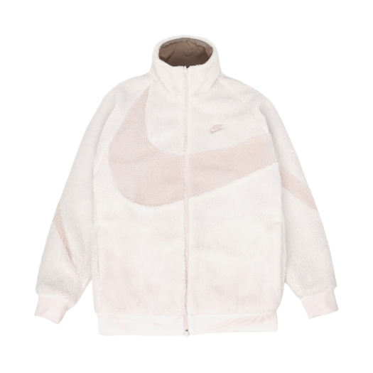 Nike Big Swoosh Full Zip Jacket Light Soft Pink Pink Oxford