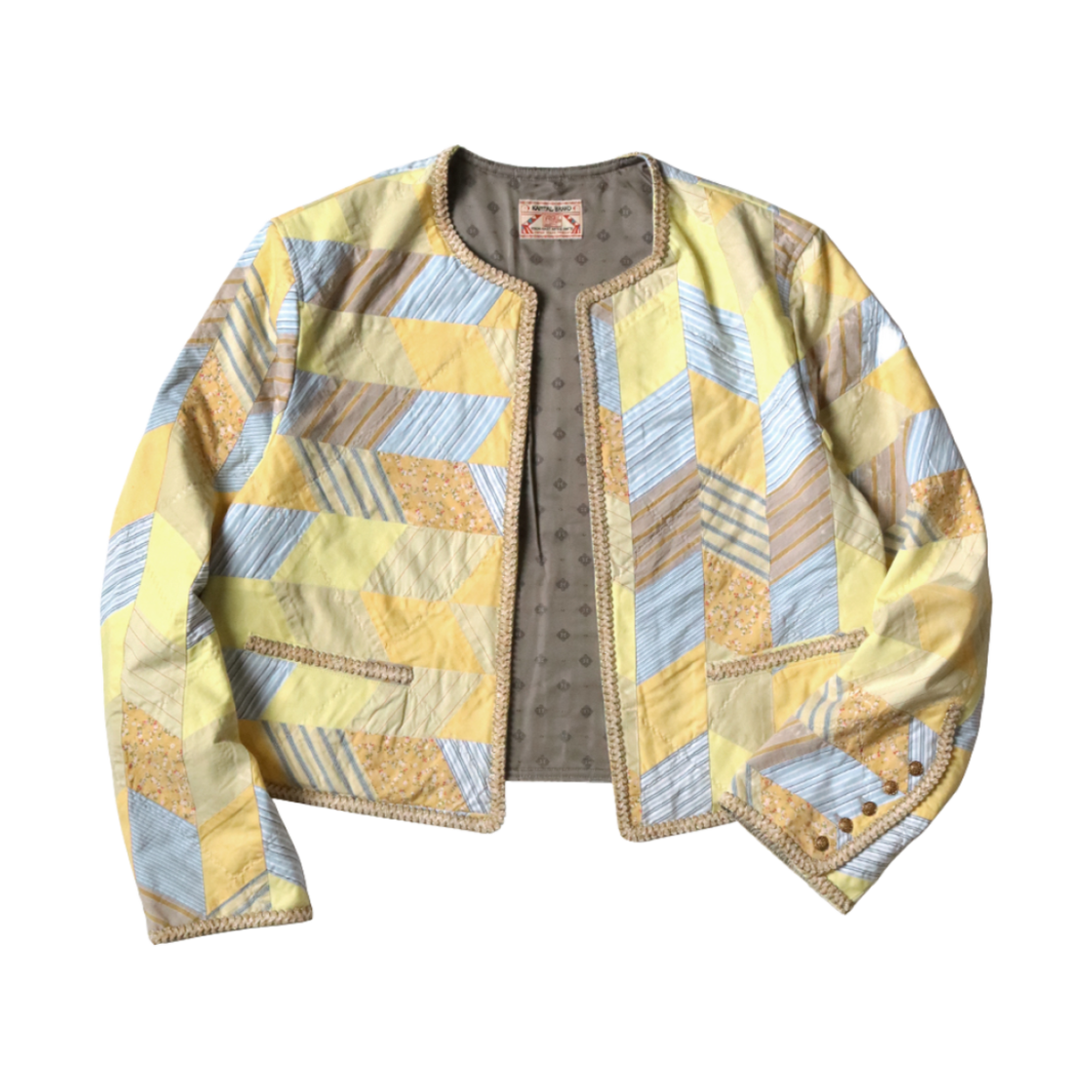 캐피탈 야바네 퀼트 패치워크 샤토 볼레로 옐로우(Kapital Yabane Quilt Patchwork Chateau Bolero Yellow) - 1