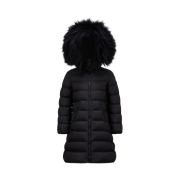 (Kids) Moncler Abelle Long Down Jacket Black - 24FW