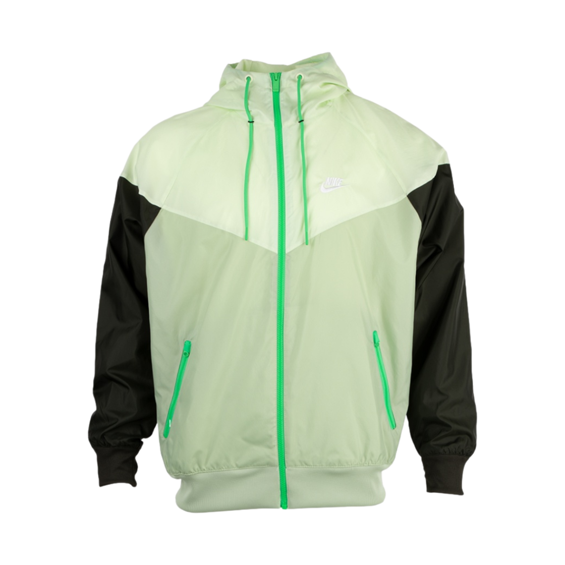나이키 NSW 윈드러너 후드 자켓 그린 글로우 - 아시아(Nike NSW Windrunner Hooded Jacket Green Glow - Asia)