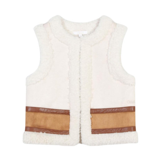 C20361-324 (Kids) Chloe Two-Tone Waistcoat Ivory
