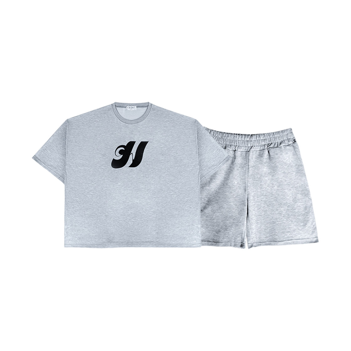 A-WSS-GY-W [3% 적립] (W) Aone Cotton Plus Size Short Sleeve Pajama Set Gray