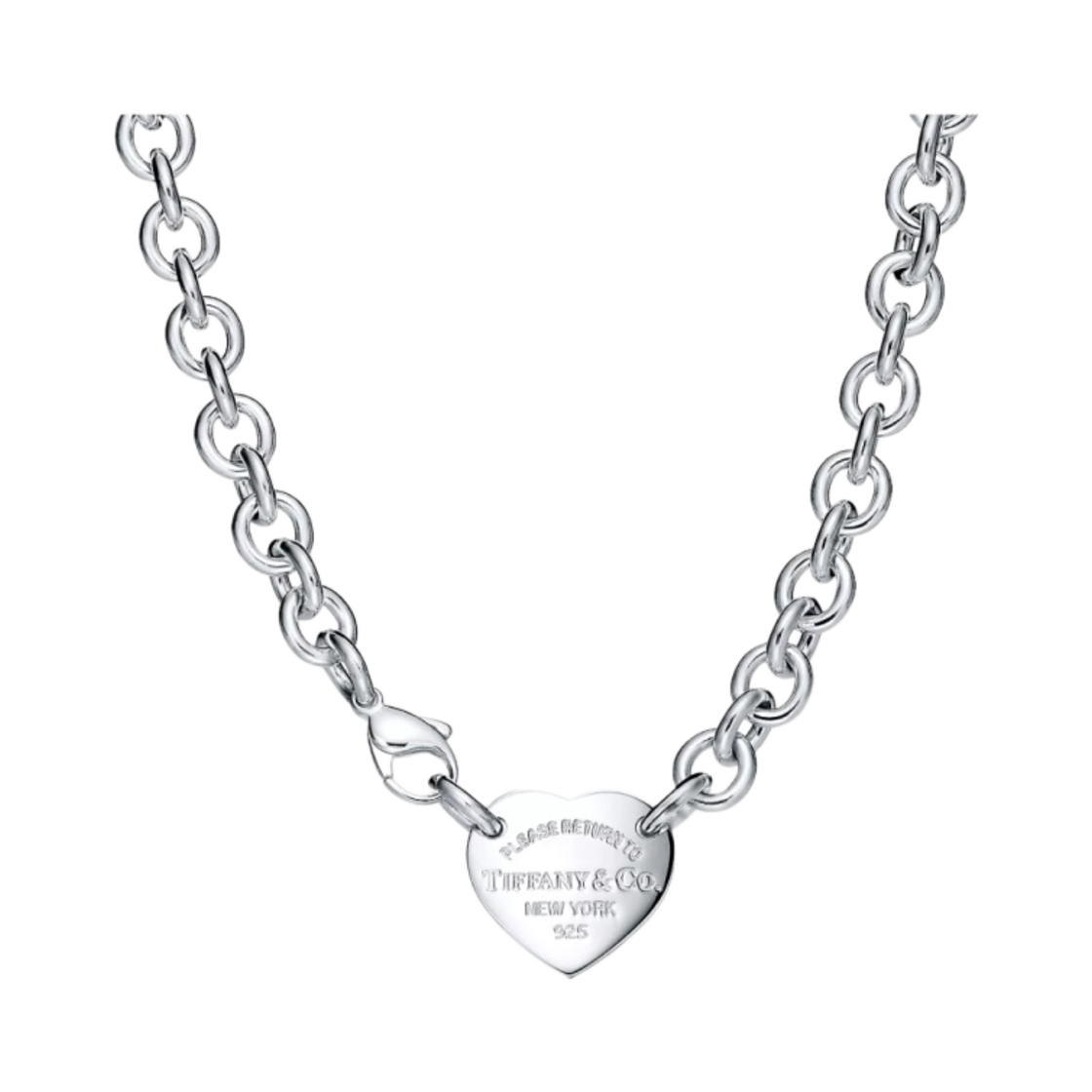 티파니 앤 코 리턴 투 티파니 하트 태그 체인 링크 초커 스털링 실버(Tiffany & Co. Return to Tiffany Heart Tag Chain Link Choker Sterling Silver) - 1