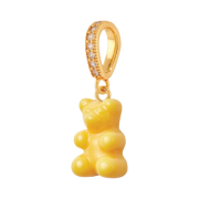 Crystal Haze Nostalgia Bear with Pave Connector Gold NYC Taxi Yellow