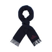 Vivienne Westwood Embroidered Logo Muffler Navy