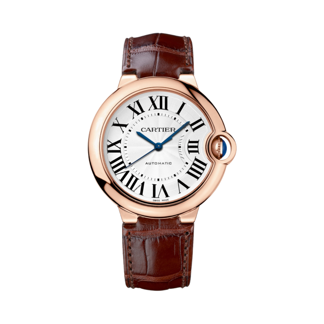 까르띠에 발롱 블루 드 워치 36mm 오토매틱 핑크 골드 레더(Cartier Ballon Bleu de Watch 36mm Automatic Pink Gold Leather)