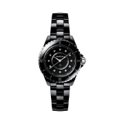 Chanel J12 Watch 33mm Quartz Black Diamond Indicators