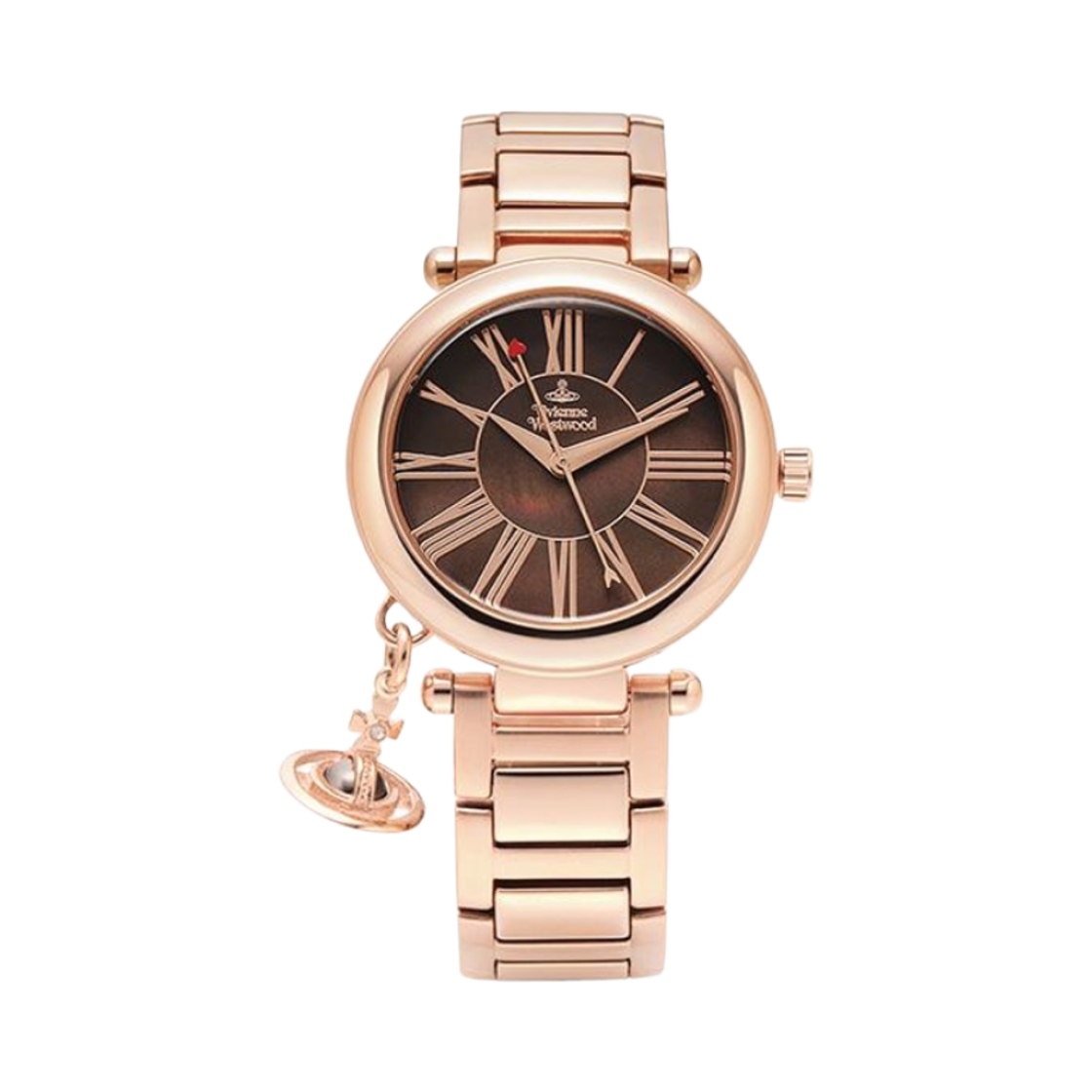 VV006PBRRS Vivienne Westwood Mother Orb 32mm Watch Brown Rose Gold