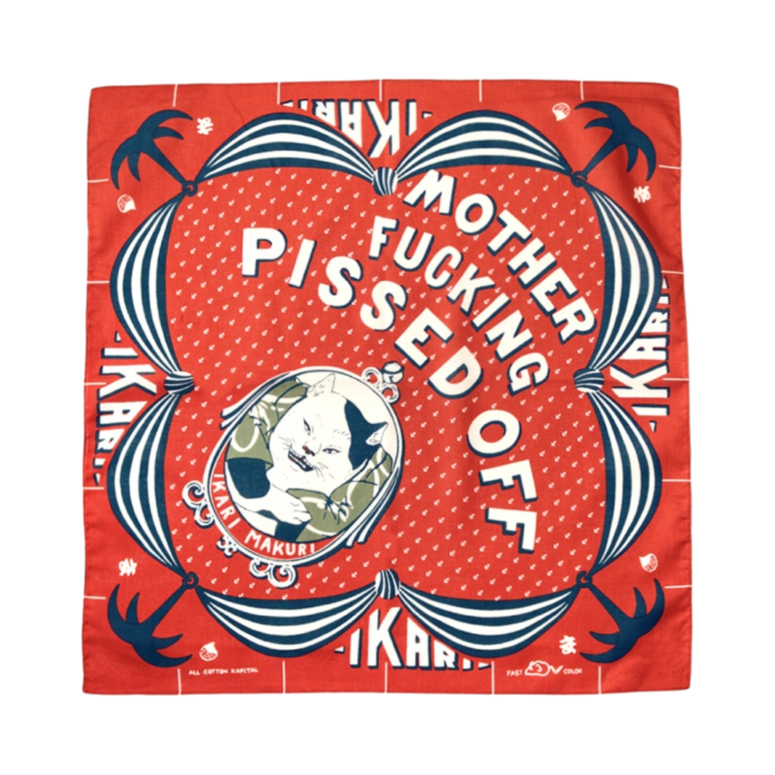 캐피탈 컬러드 반다나 앵그리 레드