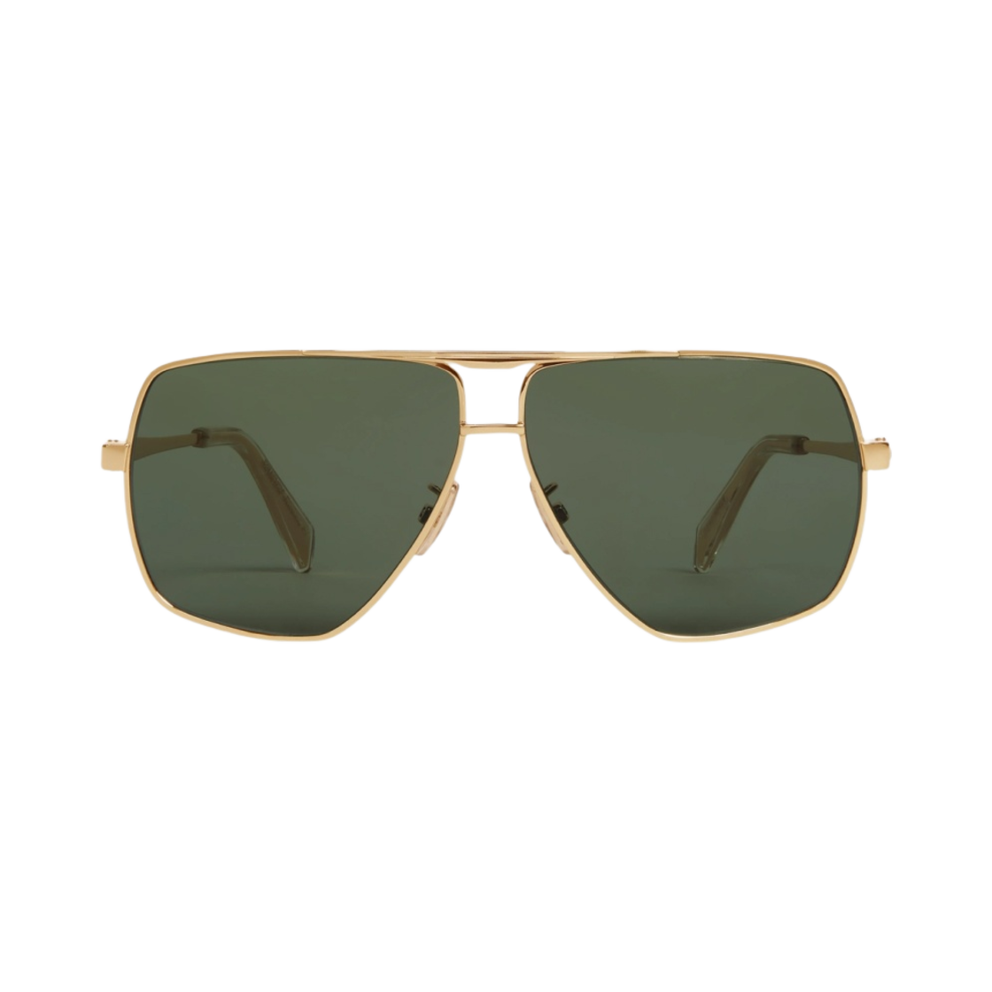 (W) 셀린느 메탈 프레임 24 메탈 선글라스 골드 그린((W) Celine Metal Frame 24 Sunglasses in Metal Gold Green) - 1