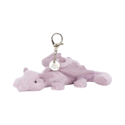 Jellycat Lavender Dragon Bag Charm Soft Purple