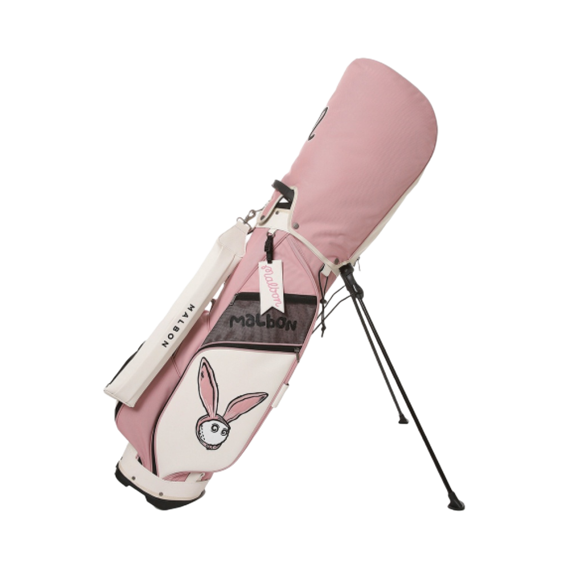 말본 골프 래빗 스탠드백 핑크(Malbon Golf Rabbit Stand Bag Pink) - 3