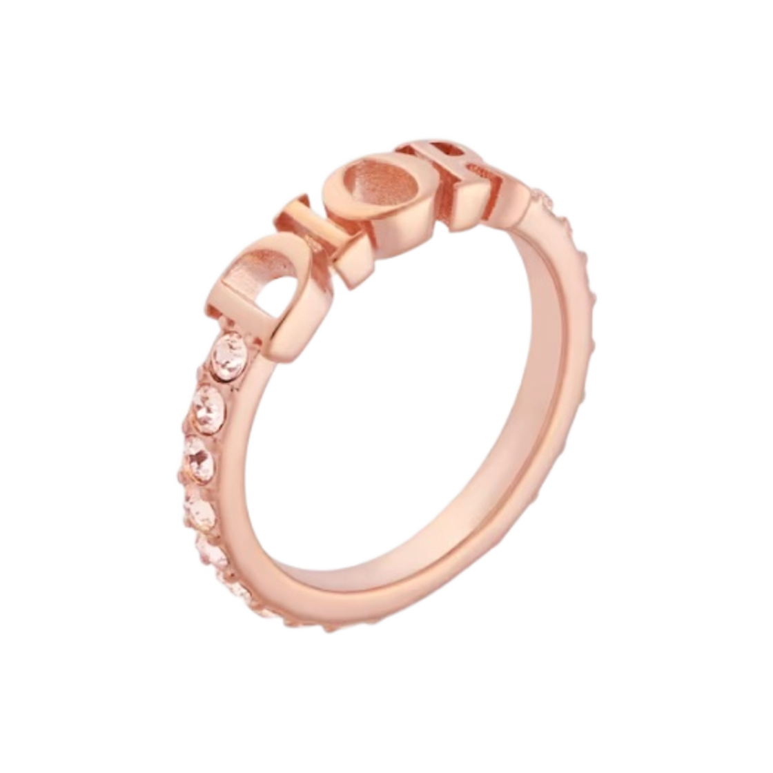 (W) 디올 디오레볼루션 링 핑크 피니쉬 메탈 핑크 크리스탈((W) Dior Dio(r)evolution Ring Pink Finish Metal Pink Crystals) - 1