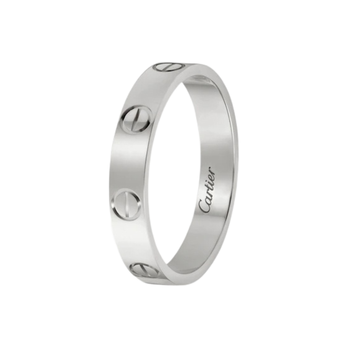 B40851 Cartier Love Wedding Band White Gold