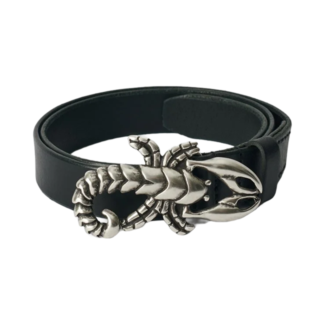 A2258SOB Our Legacy Scorpion Belt Oily Black Leather