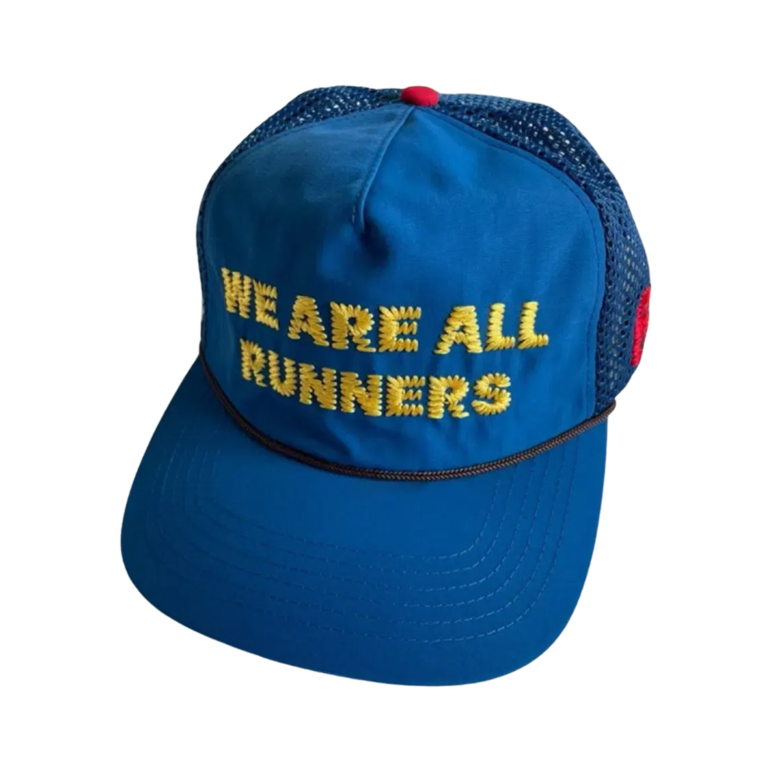 알렉스 조노 x 웨어에버 위 아 올 러너스 트러커 햇 블루(Alex Zono x Wherever We Are All Runners Trucker Hat Blue)