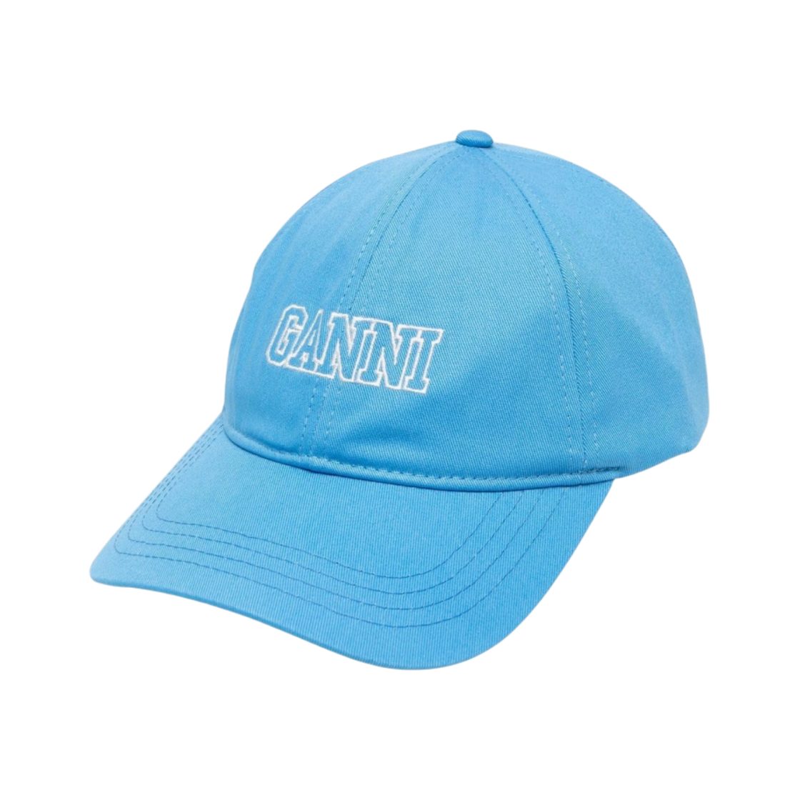 A3430-697 (W) Ganni Logo Cap Azure Blue