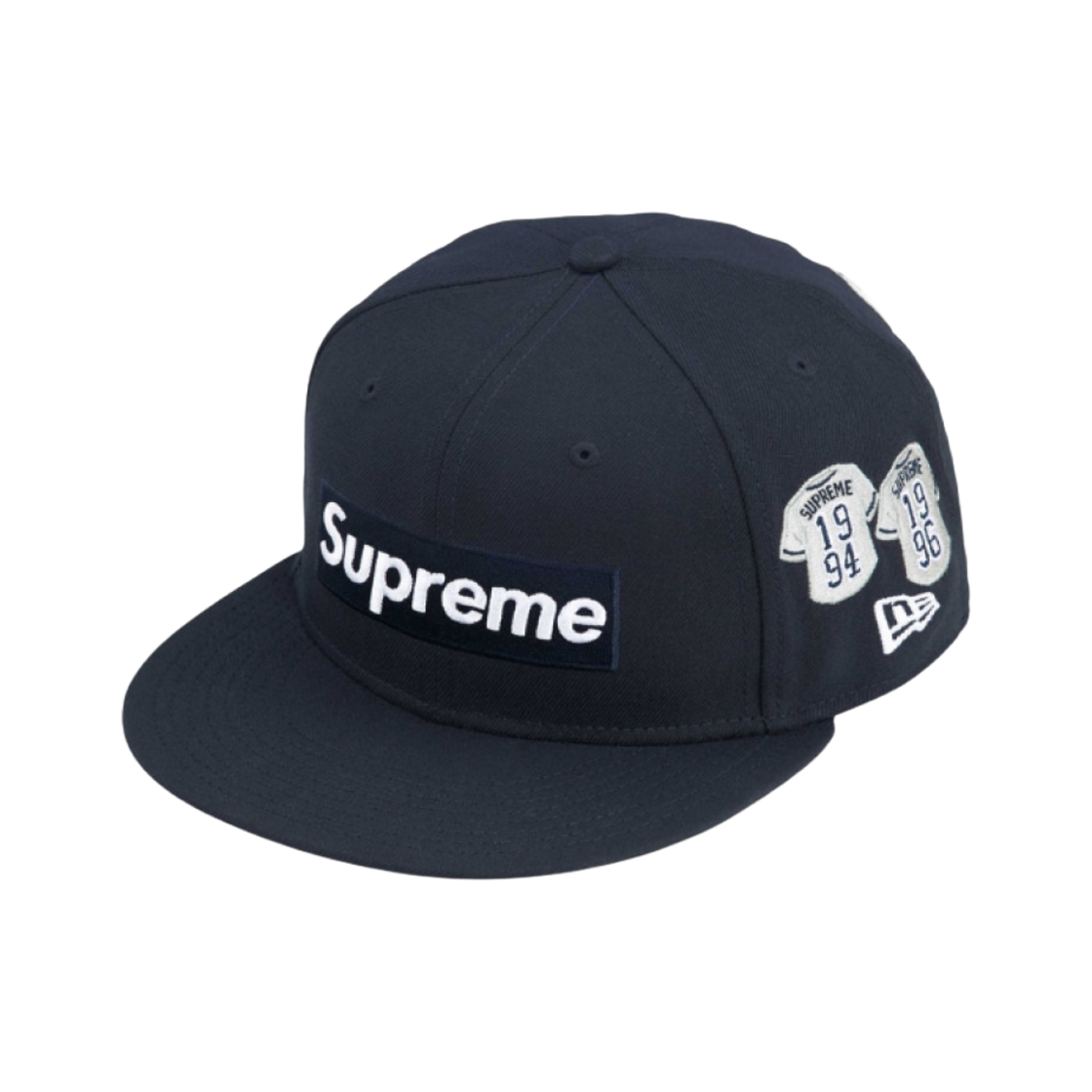 슈프림 x 뉴에라 저지 박스로고 네이비 - 24FW