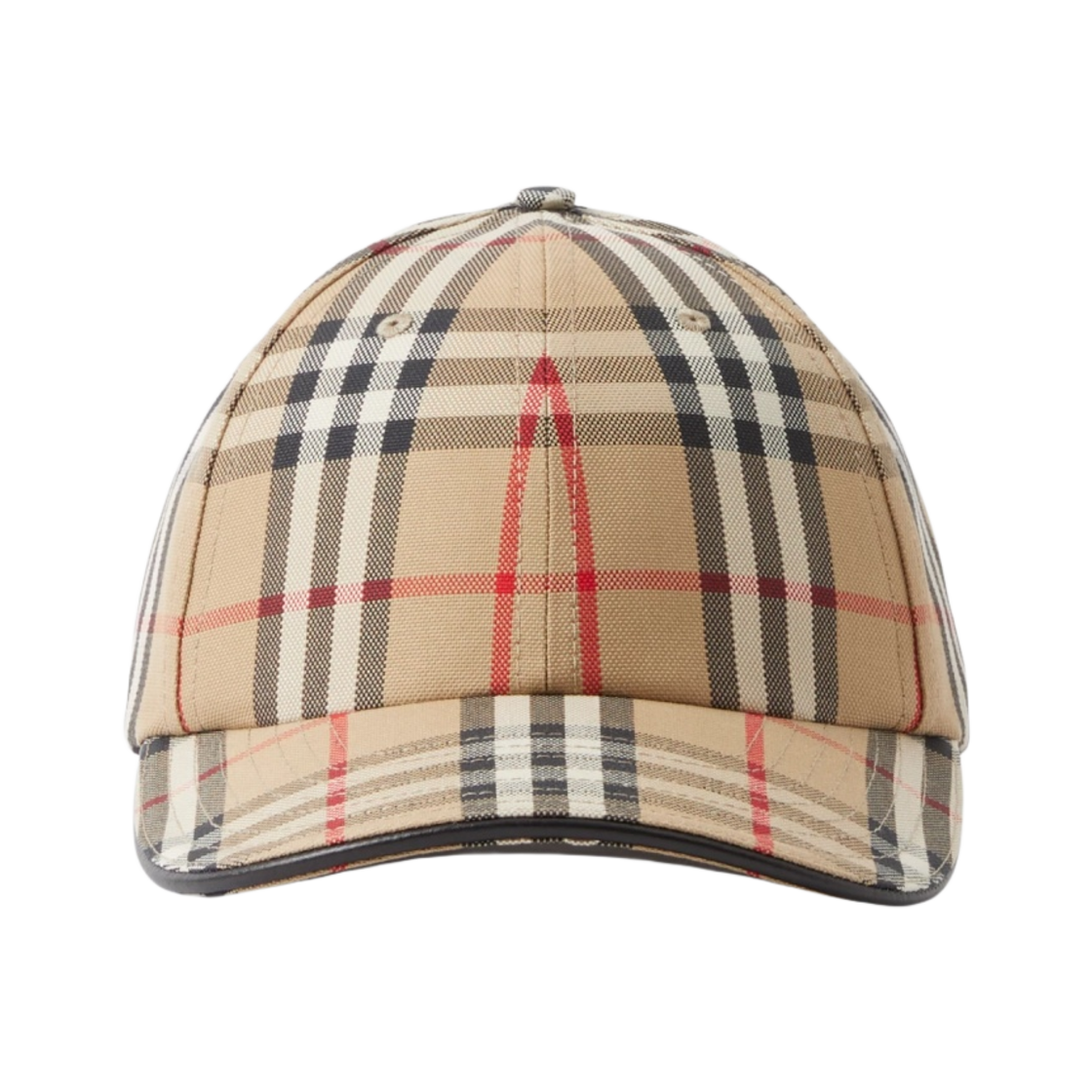 버버리 자수 로고 빈티지 체크 코튼 베이스볼 캡 아카이브 베이지(Burberry Embroidered Logo Vintage Check Cotton Baseball Cap Archive Beige)