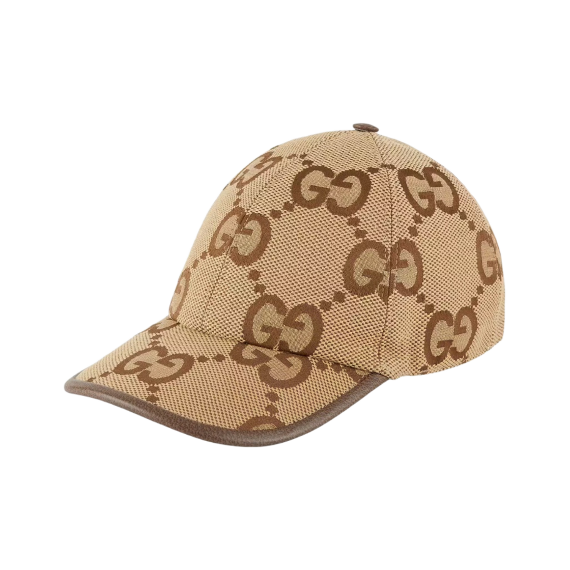 681264-3HAGJ-2564 Gucci Jumbo GG Baseball Hat Carmel Ebony