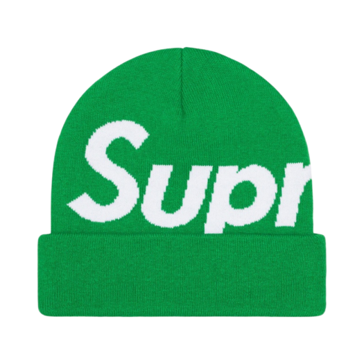 Supreme Big Logo Beanie Green - 23FW