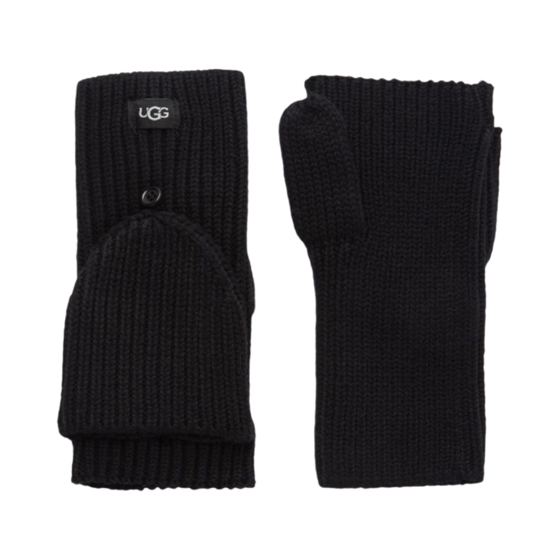 18762-BLACK (W) UGG Cozy Knit Flip Mitten Black